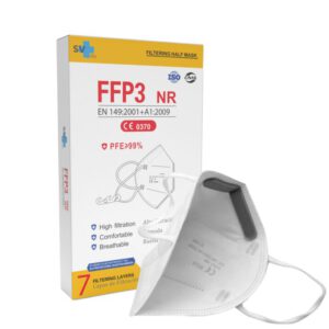 20 pcs FFP3 7-Layer Face Masks, CE Certified | High Protection >99% | Individual Packaging, Non-Reusable, Adult Size, No Valve, White Colour