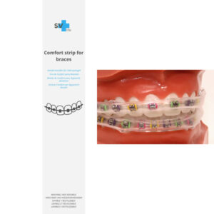 Comfort Strip for Braces, replaces Dental Wax | Orthodontic Cover, Protector against Mouth Sores | Reusable, Tasteless, Transparent