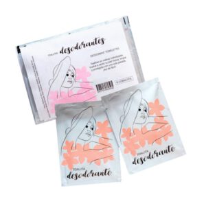 30-pack Deodorant Wipes Unidose w/ Potassium Alum Mineral | Antiperspirant Towelettes for Body, Armpits, absorb Sweat, Odor | Unisex, Quick Dry, Anti-Stain | Made in EU