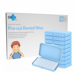 10-pack Precut Orthodontic Wax, Dental Wax for Braces (no Flavor)