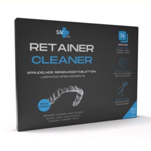 36 pcs Retainer Cleaner Tablets | Cleansing Tabs for Aligner, Mouthguard, Transparent Orthodontics | Antibacterial Active Oxygen 2-in-1 Formula, Mint aroma (pack 4½ months)