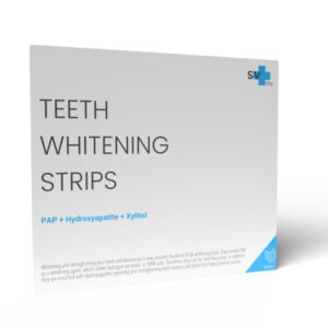 PAP+ Whitening Strips, Professional Teeth Whitening without Peroxide, No Sensitivity, Enriched with Hydroxyapatite and Xylitol, 28 Strips (14 Applications)
